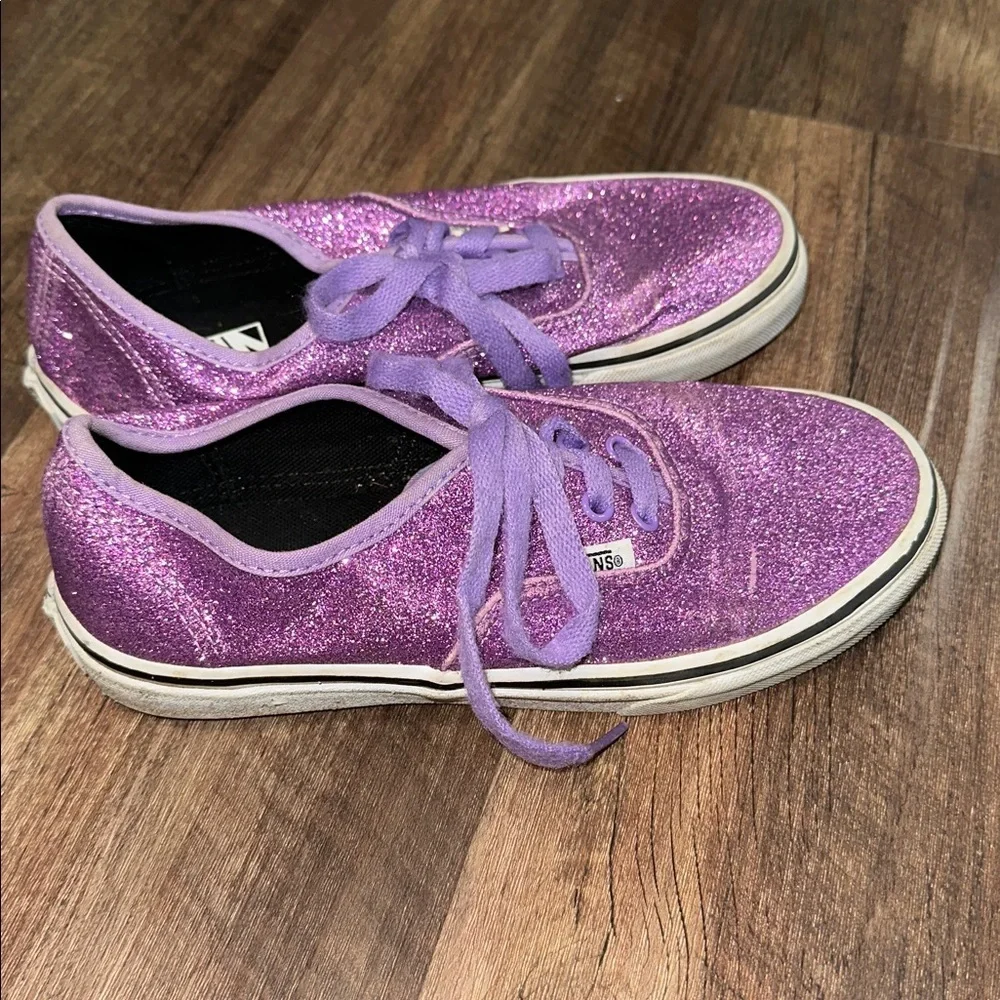 Girl’s Purple Glitter Vans size‎ 3
